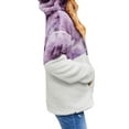 thumbnail image 5 of TWZH Women Casual Colorblock Hooded Pocket Long Sleeve Sweatshirt, 5 of 7