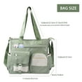 thumbnail image 5 of Gocvo Messenger Bag for School Cute Nylon Handbags with Multiple Pockets Messenger Bag for Women, Green, 5 of 6