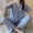Blue, variant on LADIGASU Womens Home Wear Pajamas Women Two-Piece Suit Long Sleeve Pants Pajama Set Homewear