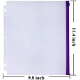 thumbnail image 3 of Antner 6 Pack Zippered Binder Pockets Letter Size 3 Holes Pouches, Multicolor for 3 Ring Binders, 3 of 7