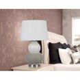 thumbnail image 3 of Cal Lighting Aigio 2-Light Ceramic & Linen Table Lamps in Gray/White (Set of 2), 3 of 3