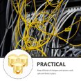 thumbnail image 3 of MOVTOTOP Golden Aluminum Cable Holder for Home with Secure Cable Management and High-Strength Fixation 3pcs, 3 of 8