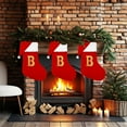 thumbnail image 3 of Moocorvic 17'' Christmas Stockings with 26 Initial Letter, for Christmas Tree Hanging Holiday Xmas Gift(B), 3 of 7