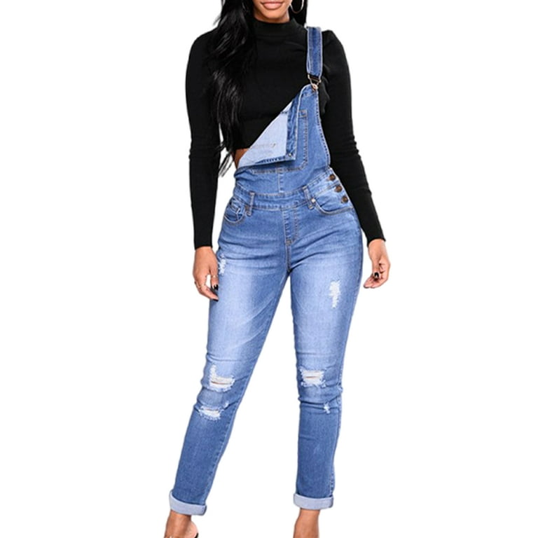 Women's Daily Denim Overall Jumpsuit