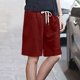 thumbnail image 1 of Puntoco Pantalones cortos de verano para mujer, moda 2024, pantalones cortos informales con bolsillos sueltos y cordón para mujer, 1 of 3
