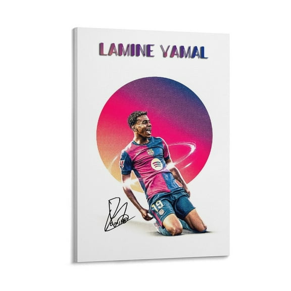Lamine Yamal Soccer Poster Football Player Canvas Wall Art (24) Poster For Bedroom Kitchen Bathroom Living Room Office Decor