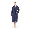thumbnail image 6 of Linum Home Textiles Turkish Cotton Terry Embroidered Snowman Bathrobe Color: Gray Size: S/M, 6 of 11