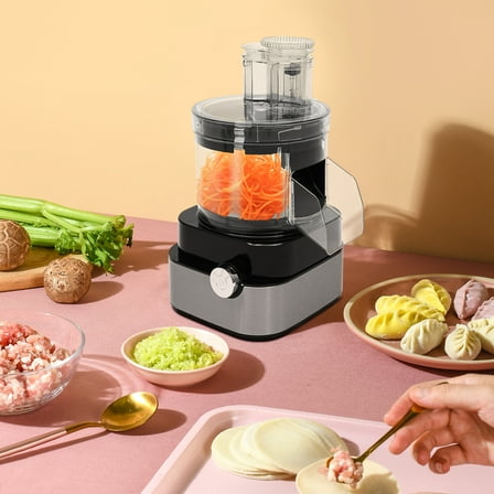600W Commercial Food Processor 5 in 1 Professional Veggie Shredder Multifunctional Meat Grinder Blender