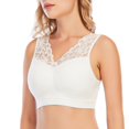 thumbnail image 3 of Lace Bralette, Women's Deep V Neck Padded Bra Lace Long Line Plunge Bralette Bra, 3 of 7