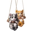 thumbnail image 1 of 2x estatua colgante de gato, estatuilla de Animal de jardín, escultura de Animal, decoración interior, 1 of 9