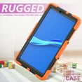 thumbnail image 5 of Dteck Lenovo Tab M10 HD (2nd Gen) 10.1 Inch 2020 Case TB-X306F/TB-X306X 10.1" Case with Built-in Screen Protector, Shockproof Rotatable Kickstand Cover Hand Strap and Shoulder Strap,Orange+Black, 5 of 8