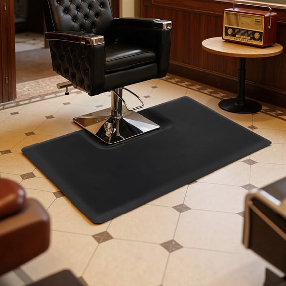 BarberPub 3 x 5 ft Anti-Fatigue Salon Floor Mat for Square Base Chair