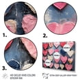 thumbnail image 3 of Designart "Pop Art Heart in Pink and Blue III" Fashion Framed Wall Art - Glam Pink Pop Art Bedroom Framed Canvas Wall Art, 3 of 6