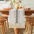 thumbnail image 1 of Nordic Simple Light Luxury Cotton and Linen Table Runner Color Matching Tassel Long Tablecloth Holiday Tea Table Runner Decoration, 1 of 7