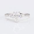 thumbnail image 6 of solitaire jewels Tulip Setting 2CT Pear Moissanite 3 Stone Engagement Ring For Women, 14K Yellow Gold, 6 of 7
