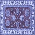 thumbnail image 1 of Ahgly Company Machine Washable Indoor Square Oriental Blue Traditional Area Rugs, 4' Square, 1 of 4