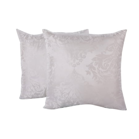 - Mainstays Damask Jacquard Decorative Throw Pillow Set, 2pk ,Ivory