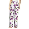 thumbnail image 3 of Xecao Orchids Flowers Women's Straight Lounge Pajama Pants: The Epitome of Relaxed Sleepwear, 3 of 9