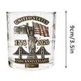 thumbnail image 3 of USA 250th Anniversary Liberty Tumbler – Heavy Bourbon Glass, Solid Transparent Glass with Gold Detail, Commemorative Scotch Glass for Collectors, 3 of 4