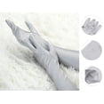 thumbnail image 2 of Guantes largos para mujer de los años 20, manoplas de dedo completo para fiesta de noche, elegante guante de ópera Plata One Size, 2 of 4