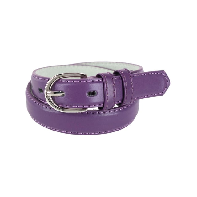 CTM® Kid's Leather 1 inch Basic Dress Belt