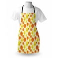 thumbnail image 4 of Tangerine Apron, Pattern of Cheerful Lemon and Orange Floral Backdrop, Unisex Kitchen Bib with Adjustable Neck for Cooking Gardening, Adult Size, Yellow Orange Lime Green, by Ambesonne, 4 of 4