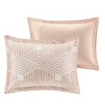 thumbnail image 5 of Gracie Mills Chic Cotton Jacquard Duvet Cover Set Blush GRACE-12089 3 Pieces, 5 of 5