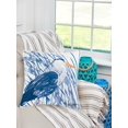 thumbnail image 3 of C&F Home Almohada azul y blanca con diseño de garza, diseño costero, playa tropical, vida marina, impresa, para interiores y exteriores, decoración de patio, 18.0 x 18.0 in, color azul, 3 of 5