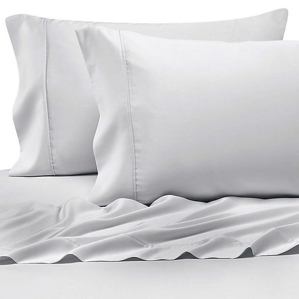 Pure Beech 100 Modal Sateen Twin Sheet Set In White Com Pure Beech 100 Modal Sateen Twin Sheet, California King Fitted Sheet Bed Bath And Beyond