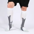 thumbnail image 6 of 1 Pair/3 Pairs Men Compression Socks, Breathable Stretchy Thickened Non-slip Knee High Sport Socks for Autumn Winter, 6 of 8