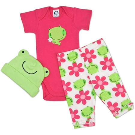 Newborn Girls' 3-piece Bodysuit