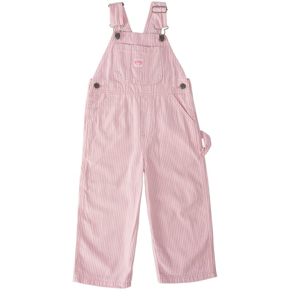 Toddler Bib Overall - Pink Stripe