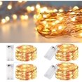 thumbnail image 1 of [4 Packs] EShing 10FT Fairy Lights AA Battery Powered, 3M 30LED Copper Wire Jar Lights, Battery Operated Twinkle String Lights Firefly Lights for Vases Bottle DIY Table Centerpiece Wedding Craft Decor, 1 of 7