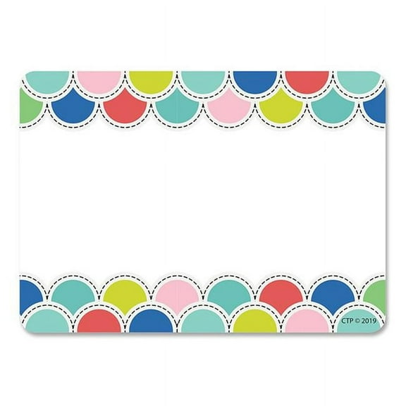 CTP8707 - Poppin' Scallops Name Tag Labels, 36/Pack by Creative Teaching Press