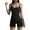 Black-01, variant on REALiKUN Women Workout Seamless Jumpsuit Yoga Ribbed Bodycon One Piece Spaghetti Strap Shorts Romper