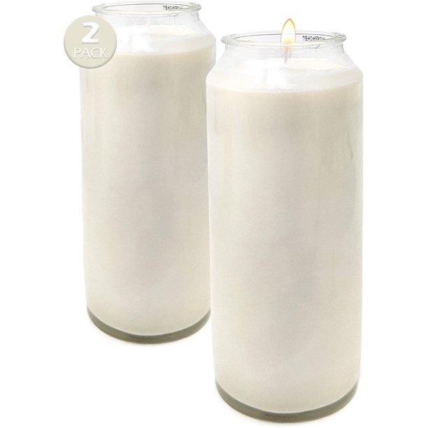 Hyoola 9 Day White Emergency Memorial And Prayer Candles Glass Jar 2 Pack Walmart Com Walmart Com