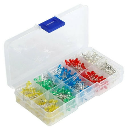 

Tmosphere LED Light Emitting Diodes 5 Colors LED Transistor Electronic Components with Storage Box 5mm