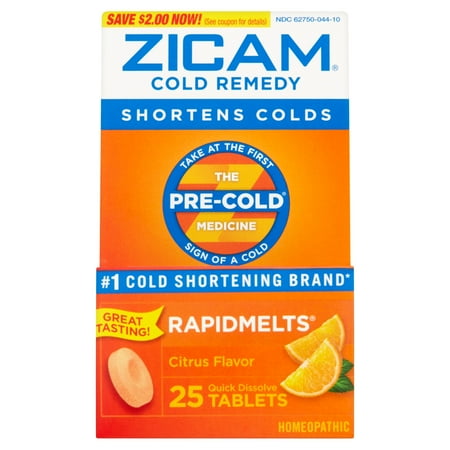 Zicam Cold Remedy Citrus RapidMelts, 25 Ct