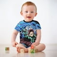 thumbnail image 2 of Demon Slayer Baby Romper Short Sleeve Bodysuits Soft Rompers Summer Clothes One-Piece Jumpsuits Outfits 9-12M, 2 of 7
