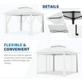 thumbnail image 6 of 11x11 Pop-Up Gazebo Tent with Mosquito Netting – Quick Set Up Water-Resistant Outdoor Canopy With Carrying Bag for Patio,Garden,Backyard, 6 of 9