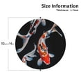 thumbnail image 2 of Honeii Tricolor Koi Fish Trio Print Leather Coaster Set of 4, Ideal for Safeguarding Your Furniture from Drinks Spills and Effortless Cleanup-Round Shape, 2 of 6