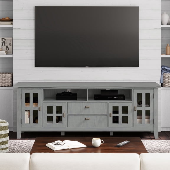 Simpli Home Simpli Home Artisan 72 inch TV Media Stand in Fog Gray