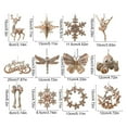 thumbnail image 5 of Dserhfy Glitter Sequins Christmas Ornament, Champagne Ballerina Dancer/Snowflake/Butterfly Hanging Decoration, 5 of 8