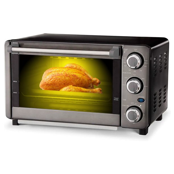 4Slice Countertop Toaster Oven for Bake Broil Toast Warm Bagel (13Qt