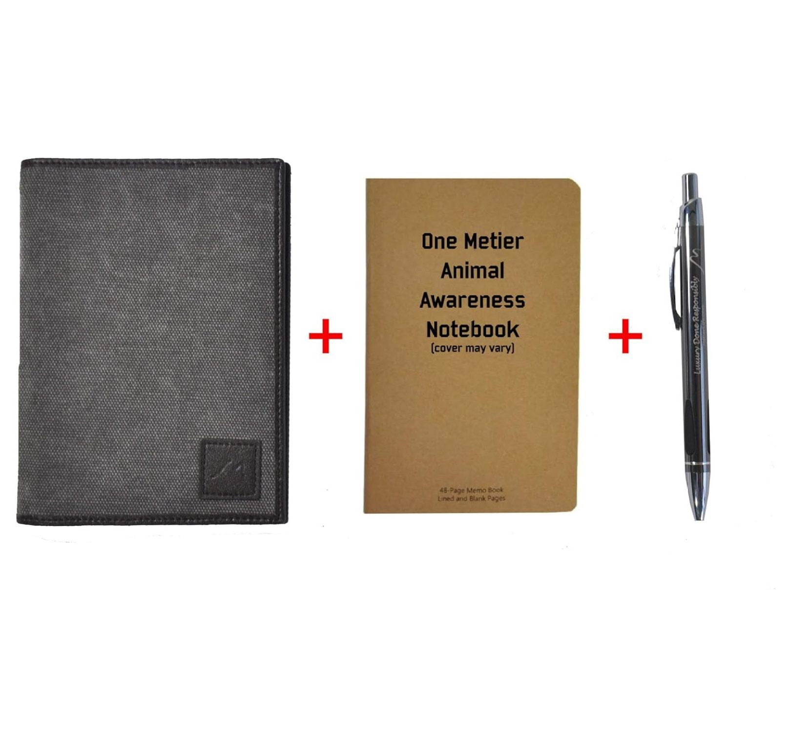 Field Notes / Moleskine Pocket Notebook Cover - Canvas with Vegan Leather