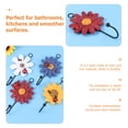 thumbnail image 4 of FRCOLOR Crochets à Chapeaux Rouges en Résine et Fer, Crochets Muraux en Forme de Fleur pour la Maison, Parfaits pour Salles de Bain et Cuisines, 2 Pcs, 5.71"X3.27"X1.34 Pouces, 4 of 4