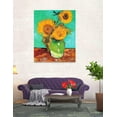 thumbnail image 3 of HFDF Three Sunflowers In A Vase, Vincent Van Gogh Art Reproduction, Giclee Print Canvas Oversized Wall Art for Home Decor, 8x10inch Unframed, 3 of 6