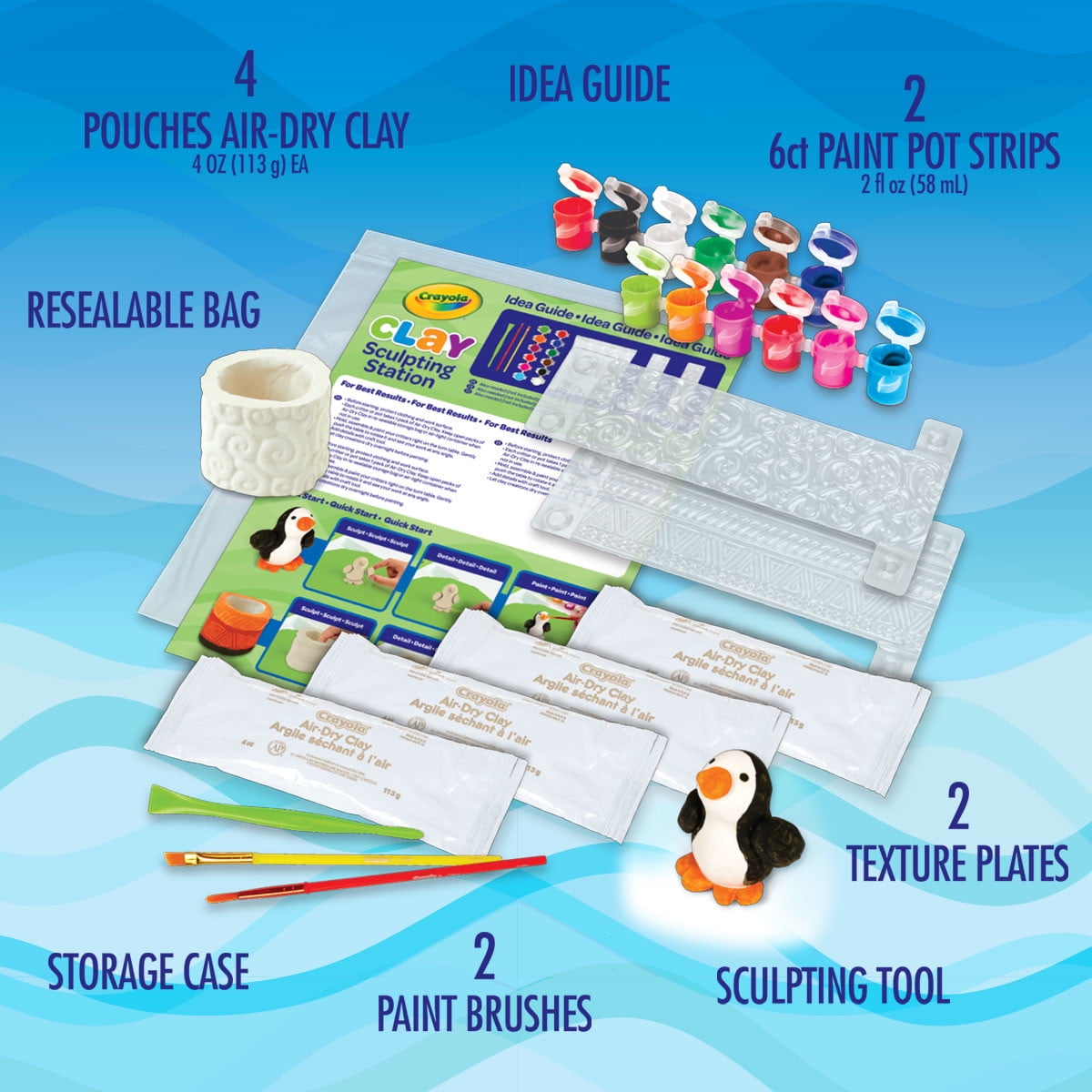 Crayola Clay Sculpting Station, Art Set, Creative Toys, Gift for Kids, Unisex Child Ages 6+
