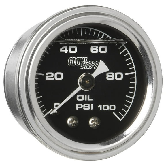 Liquid Filled Black Face Mechanical Oil Pressure Gauge