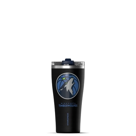 Hydrapeak Officially Licensed NBA Minnesota Timberwolves Tumbler 30 oz Stainless Steel Water Bottle Straw & Sip Lid Vacuum Insulated Spill-Proof Cup Holder Friendly Keeps Drinks Cold 30 Hours
